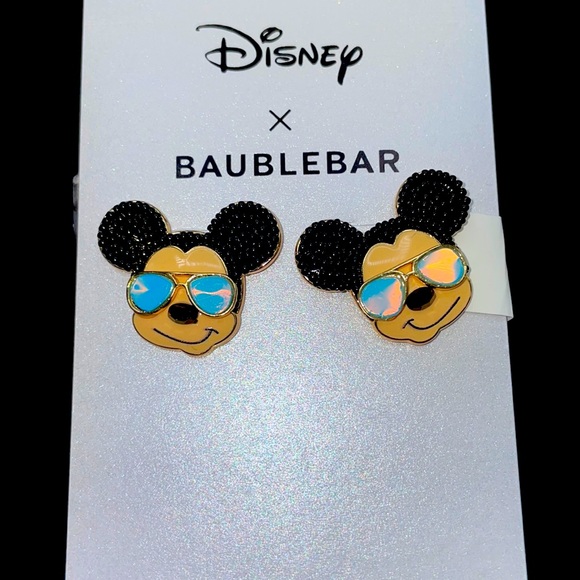 Holiday SALE 🎁Bauble Bar x disney Mickey Mouse Reflective Sunglasses Earrings - Picture 1 of 4